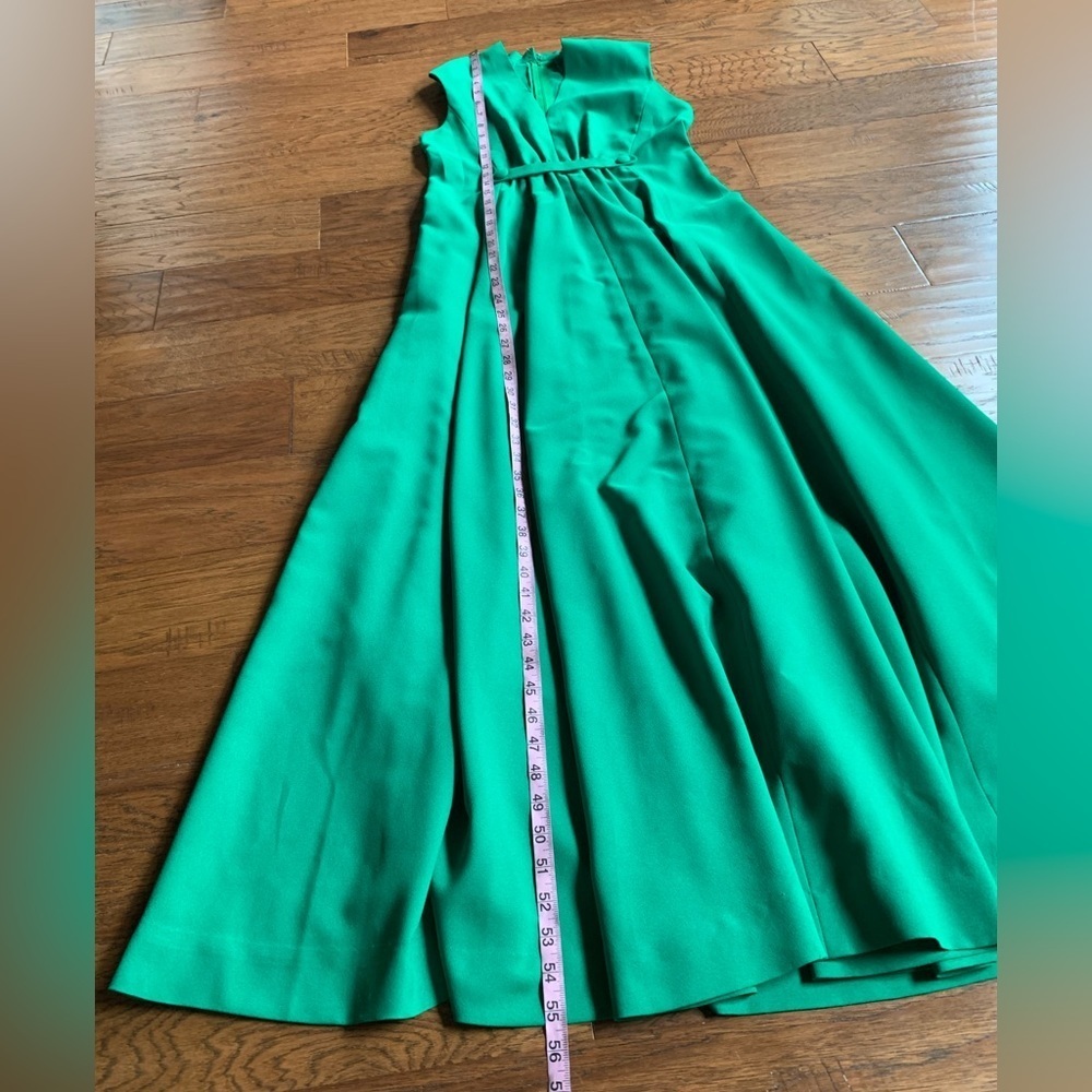 Vintage Handmade Green Maxi Dress - Picture 10 of 11